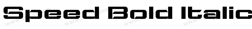 Speed Bold Italic字体转换